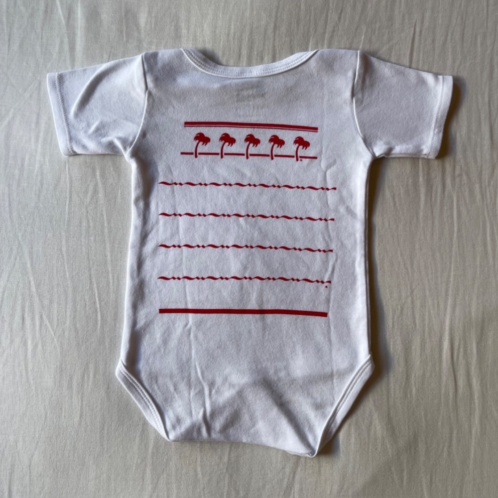 White and Red Baby Onesie - Picture 4 of 9